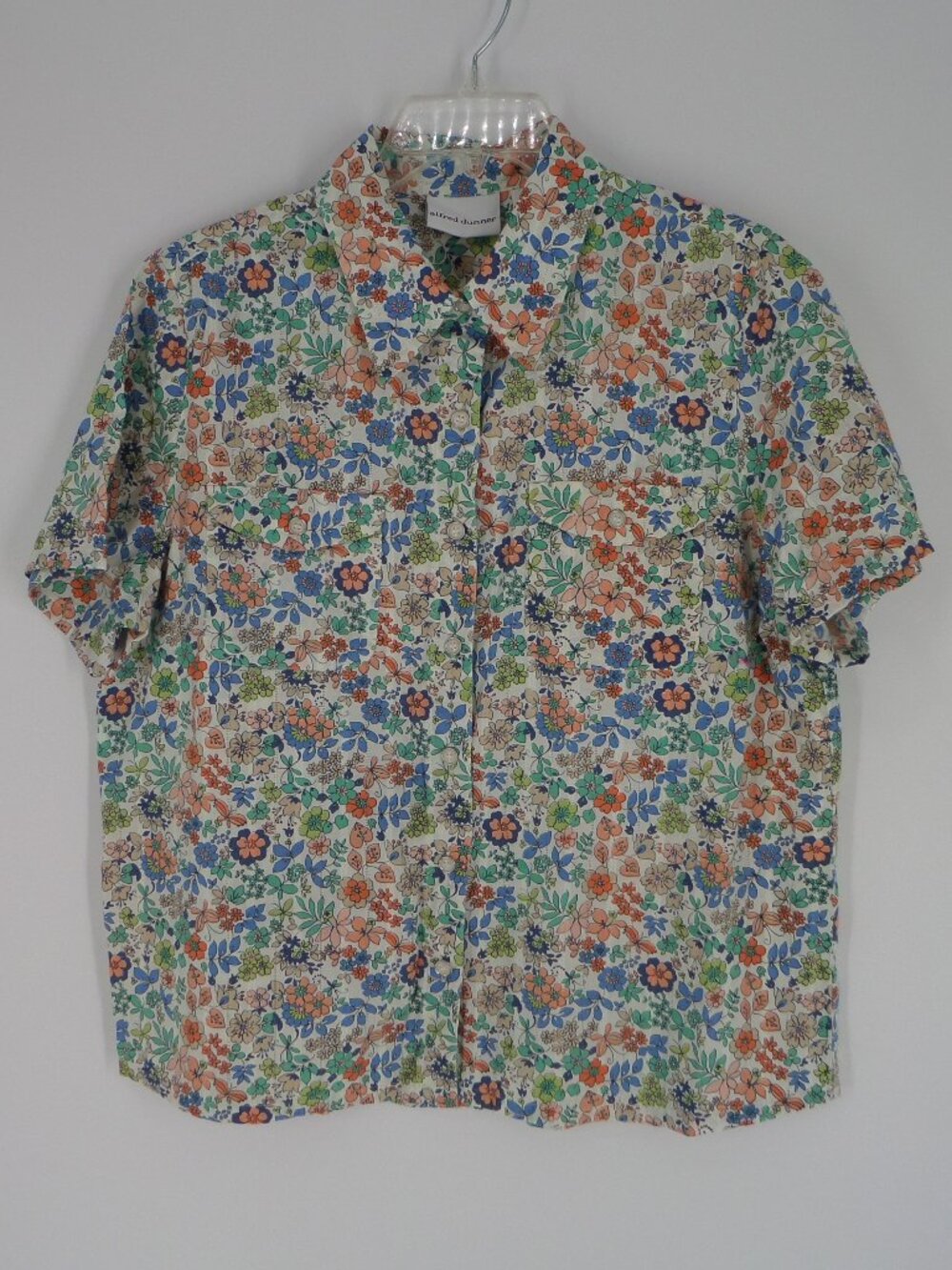 Alfred Dunner Woman's Multi Color Floral Print Blouse Size 14